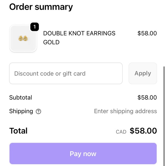 DOUBLE KNOT EARRINGS GOLD - Picture 6 of 7